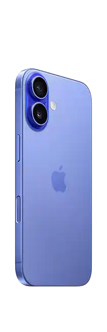 iPhone 16, Ультрамарин — вид сзади